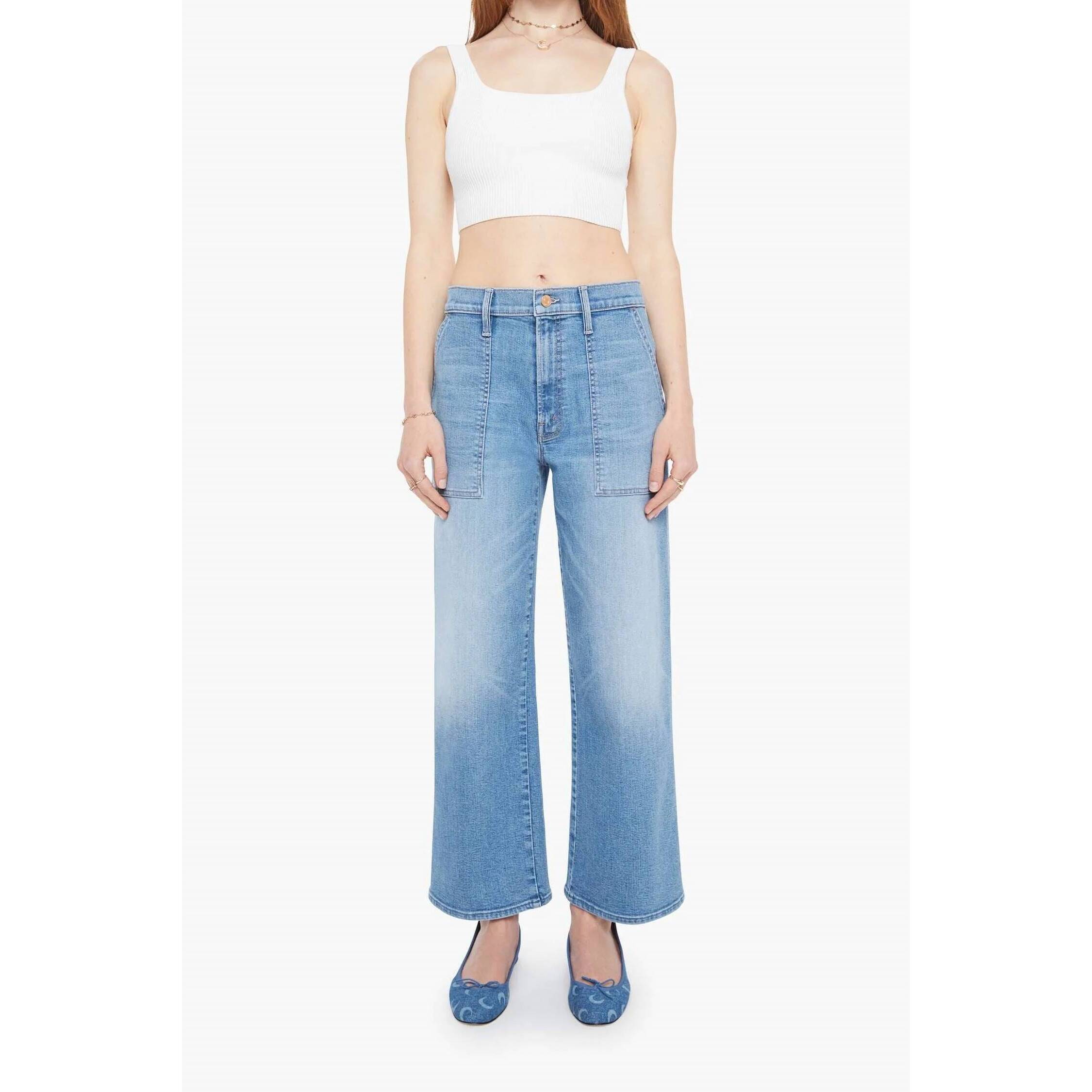 New Mother Stitch Up Maven Flood Jean In Ride Hard Live Louder